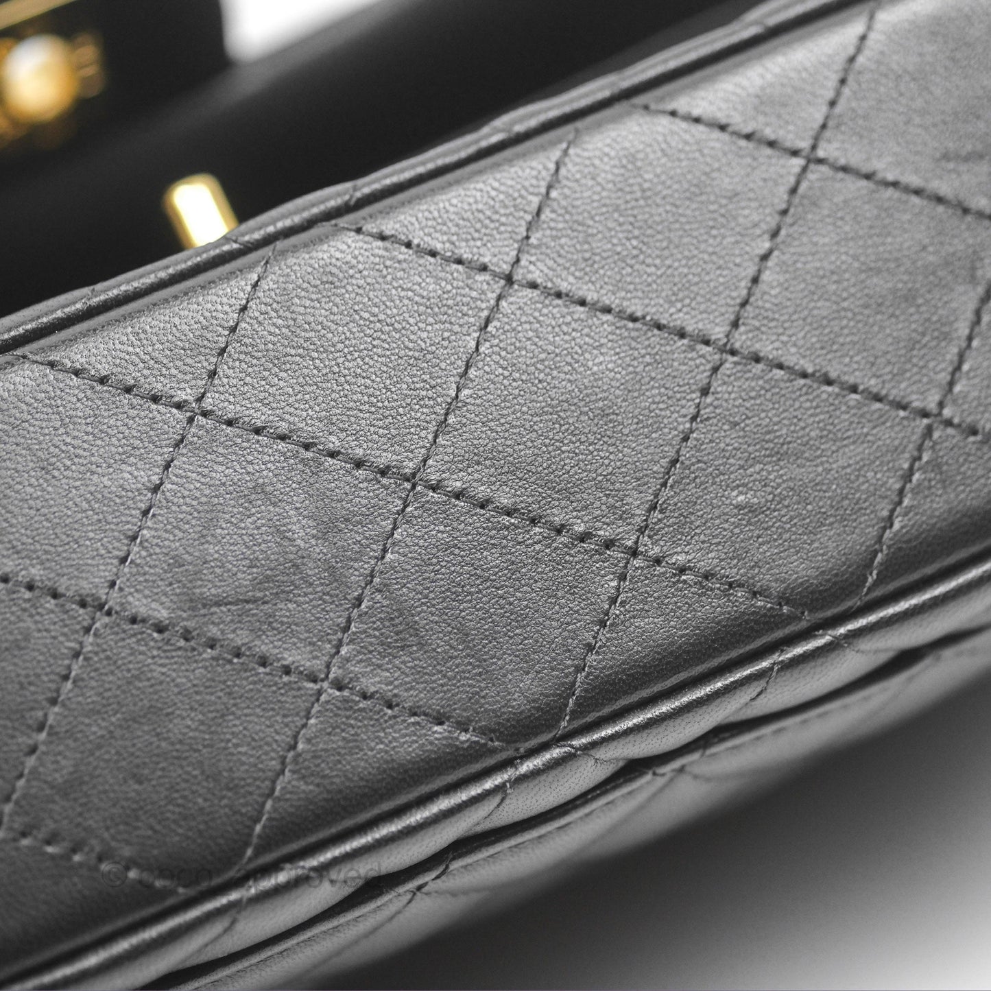 Chanel Small Classic Flap Quilted Black Lambskin Gold Hardware