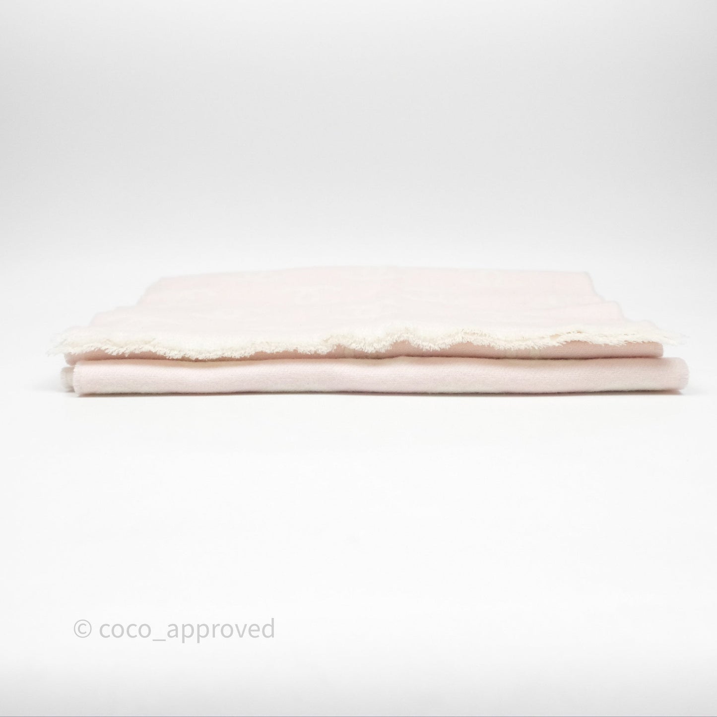 Chanel CC Logo Scarf Wool Pink