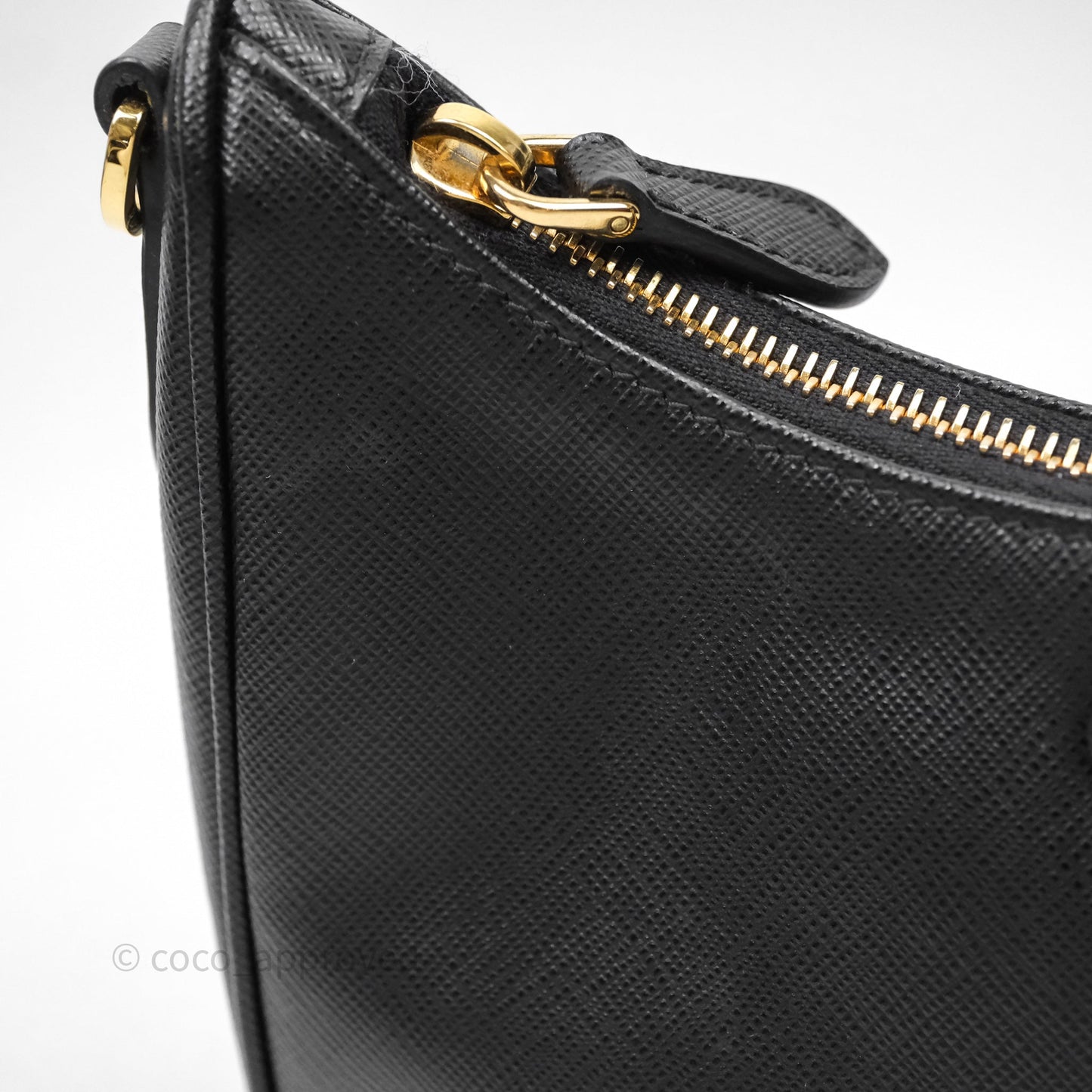 Prada Re-Edition 2005 Black Saffiano Leather Bag Gold Hardware