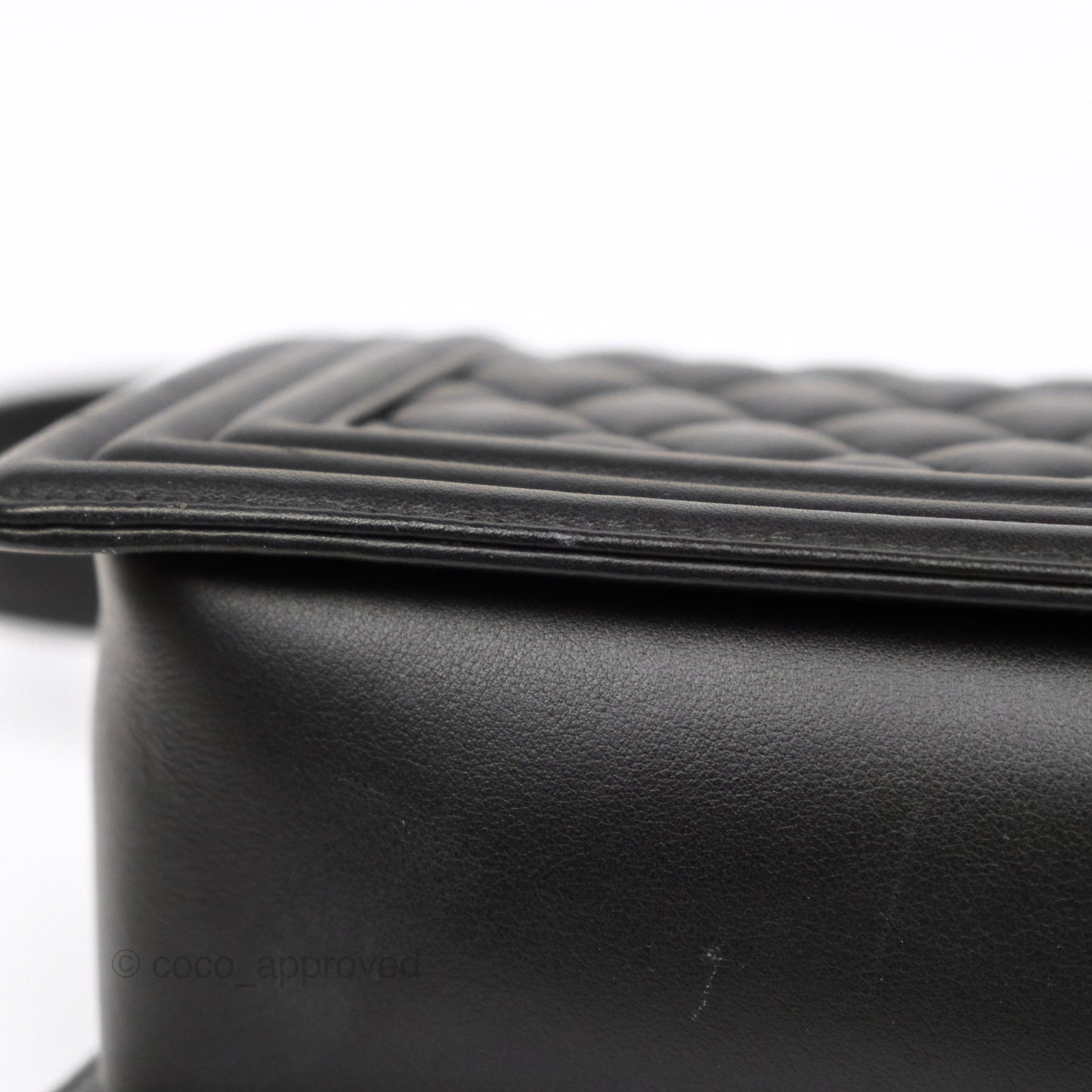 Chanel Medium Boy Quilted Black Calfskin Ruthenium Hardware