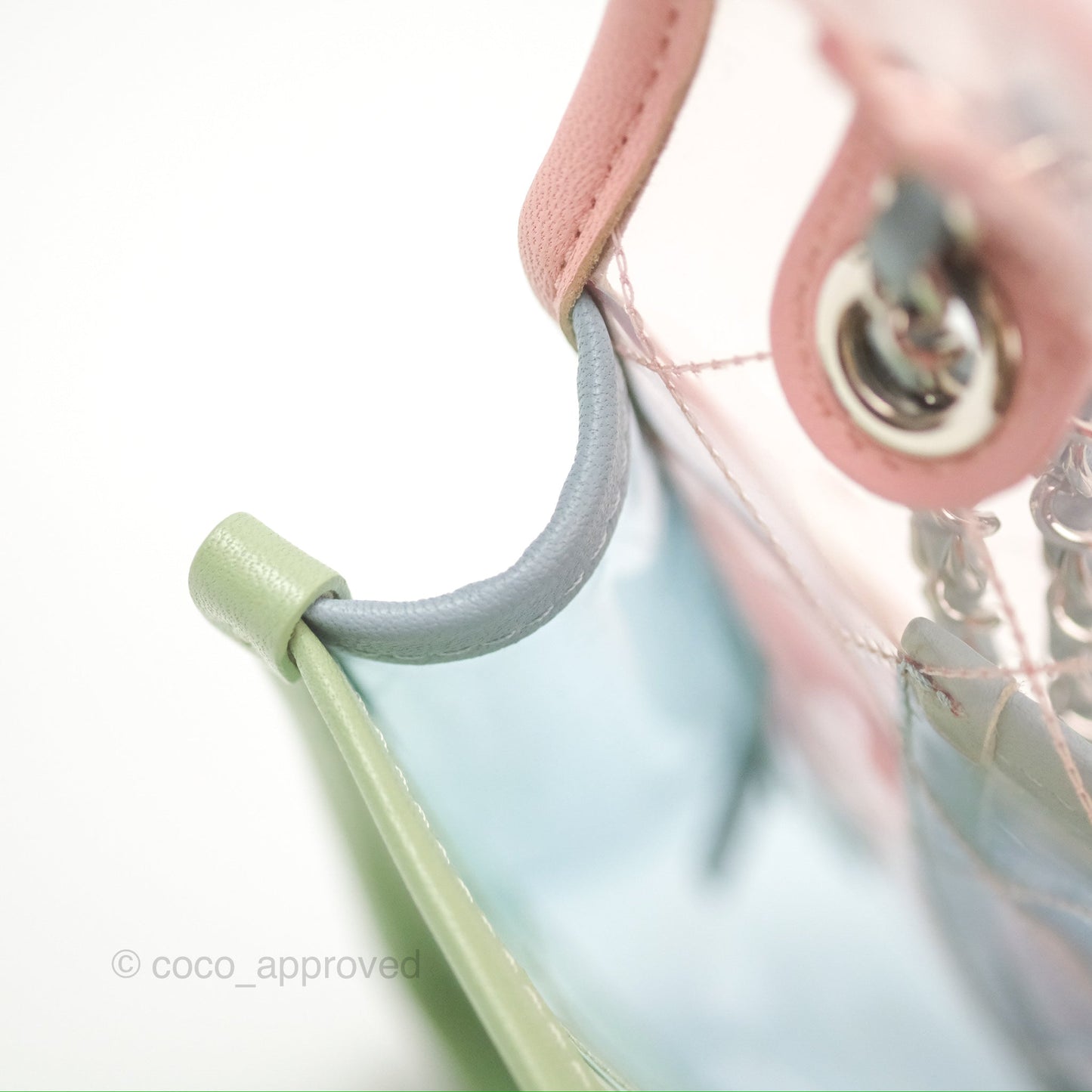Chanel Coco Splash PVC Medium Flap Bag Blue/Green/Pink Silver Hardware