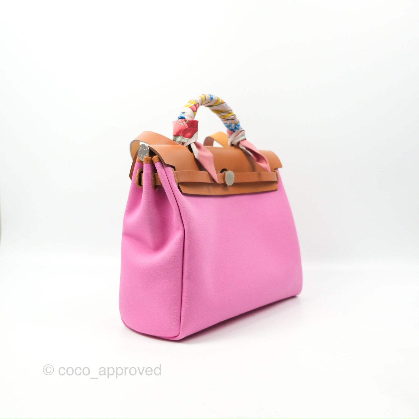 Hermès Herbag Zip 31 Retourne Rose Bubblegum Rubis Nature Canvas Palladium Hardware