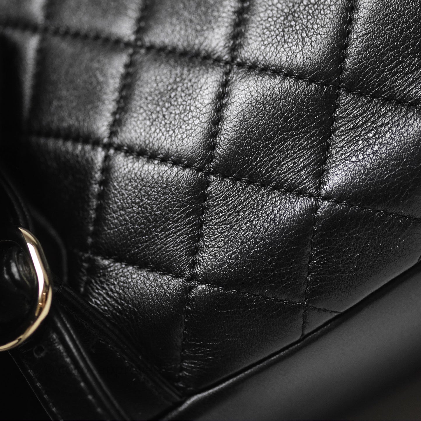 Chanel Quilted Large Duma Drawstring Backpack Black Lambskin Gold Hardware
