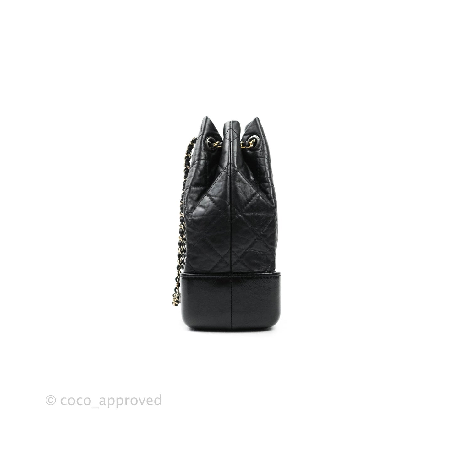 Chanel Small Gabrielle Backpack Black Aged Calfskin