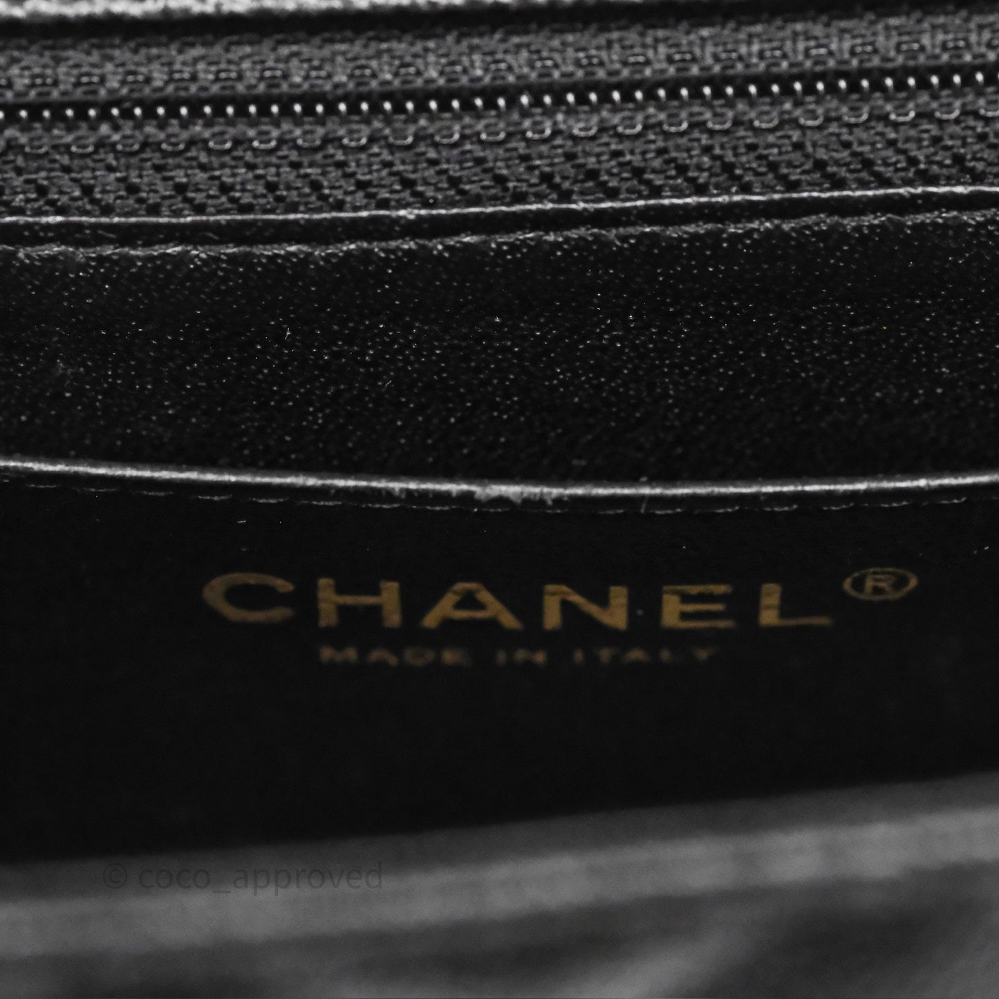 Chanel Mini Rectangular Quilted Black Caviar Gold Hardware