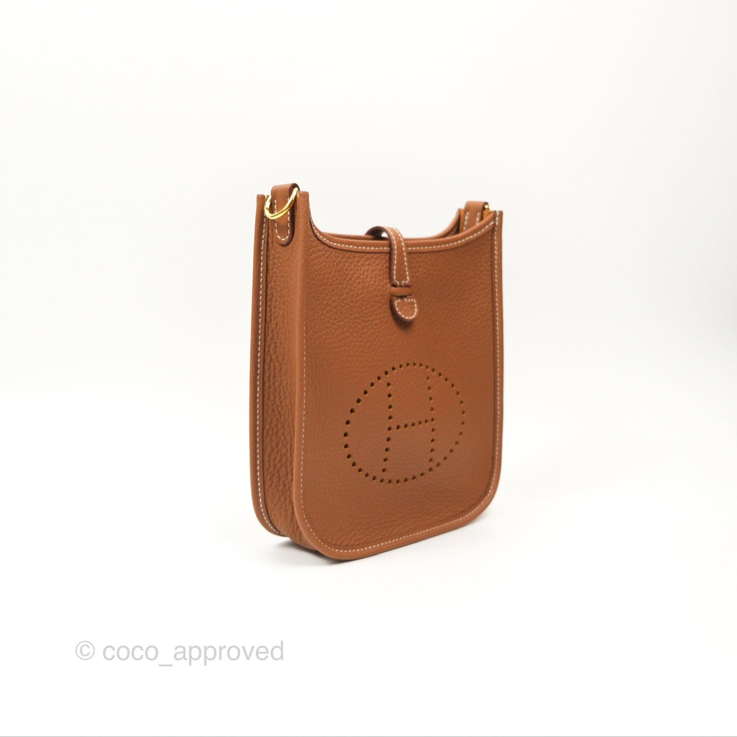 Hermès Mini Evelyne 16 Gold Clemence Gold Hardware