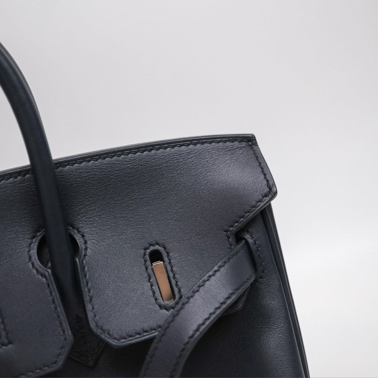 Hermes Birkin 25 Indigo Blue Swift Palladium Hardware