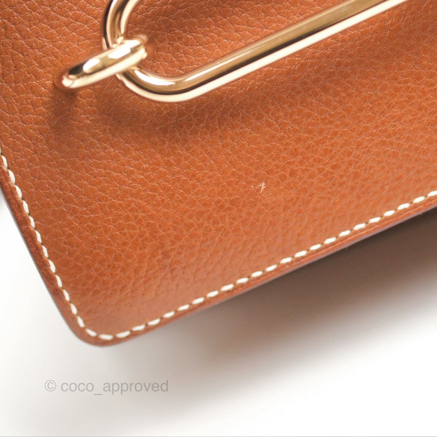 Hermès Roulis Mini 18 Fauve Barenia Gold Hardware