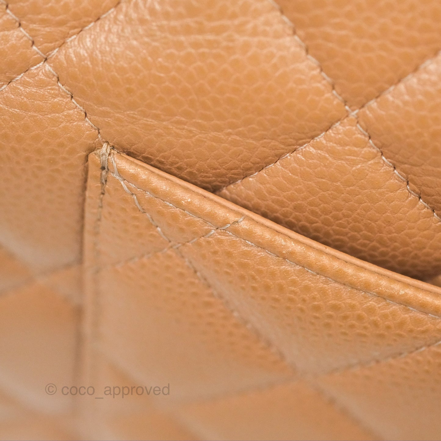 Chanel Classic Jumbo Double Flap Dark Beige Caviar Gold Hardware⁣⁣ 18S