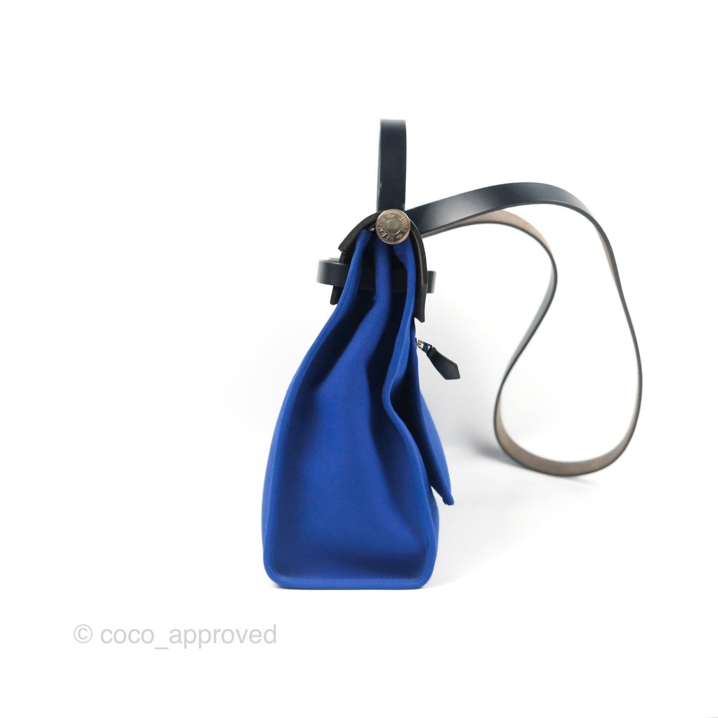Hermès Herbag Zip 31 Bleu Électrique & Bleu Indigo Canvas Palladium Hardware