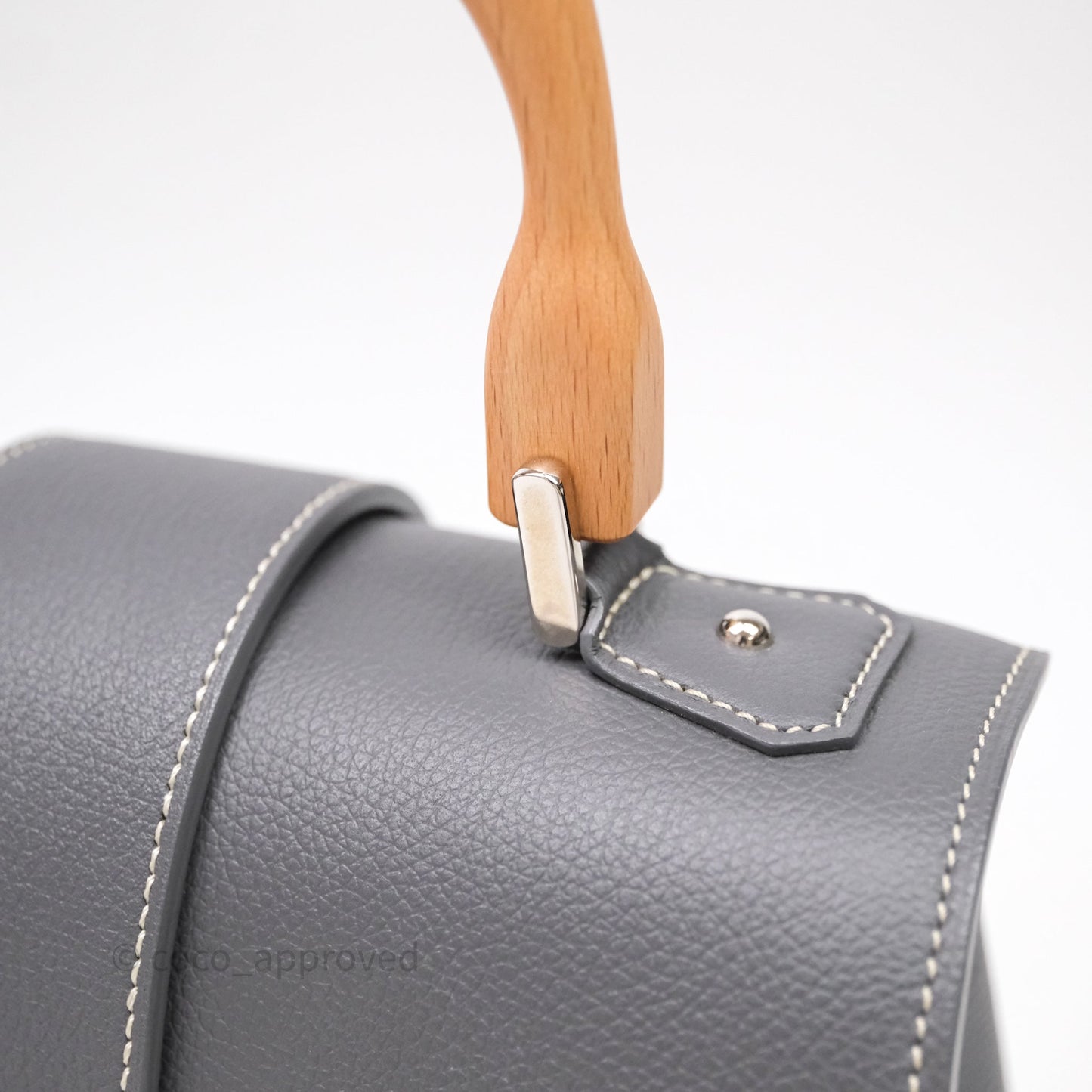 Goyard Saïgon Mini Bag Chevroches Calfskin Grey Silver Hardware