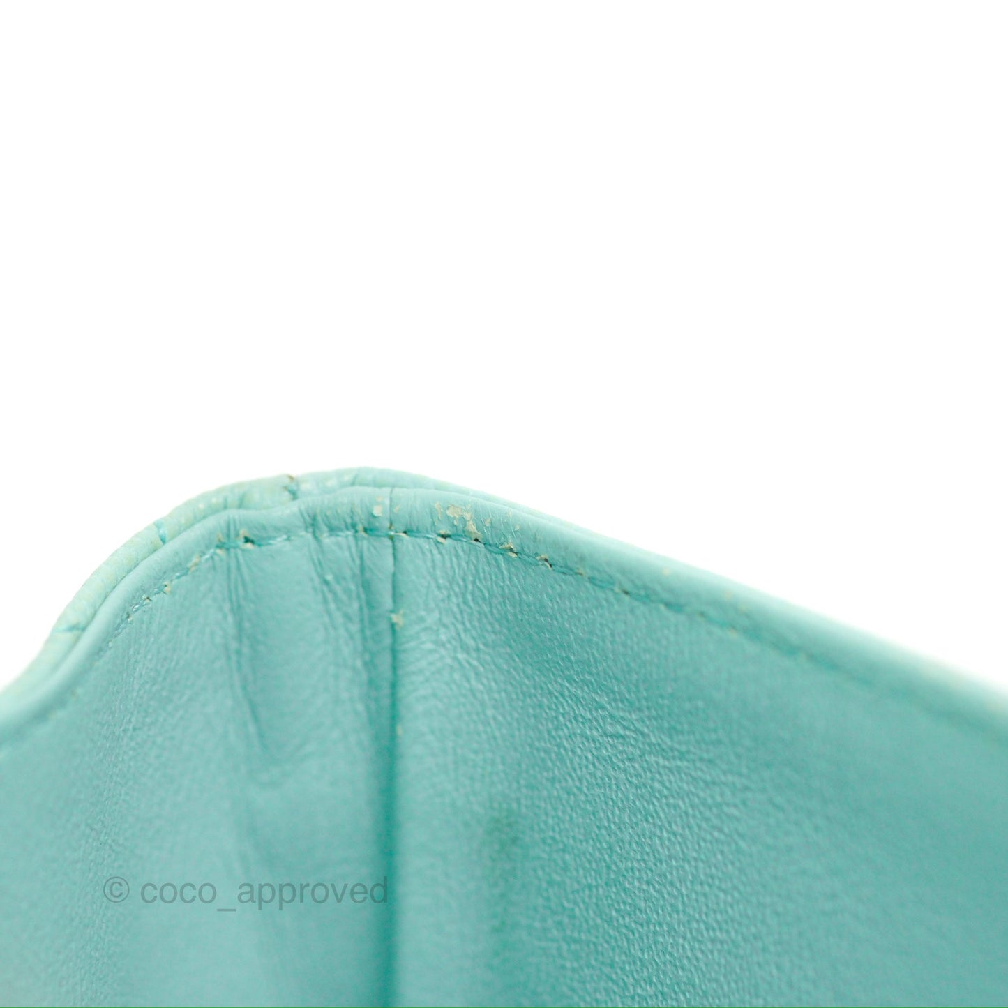 Chanel Small Classic Quilted Flap Tiffany Blue Caviar Gold Hardware 20C