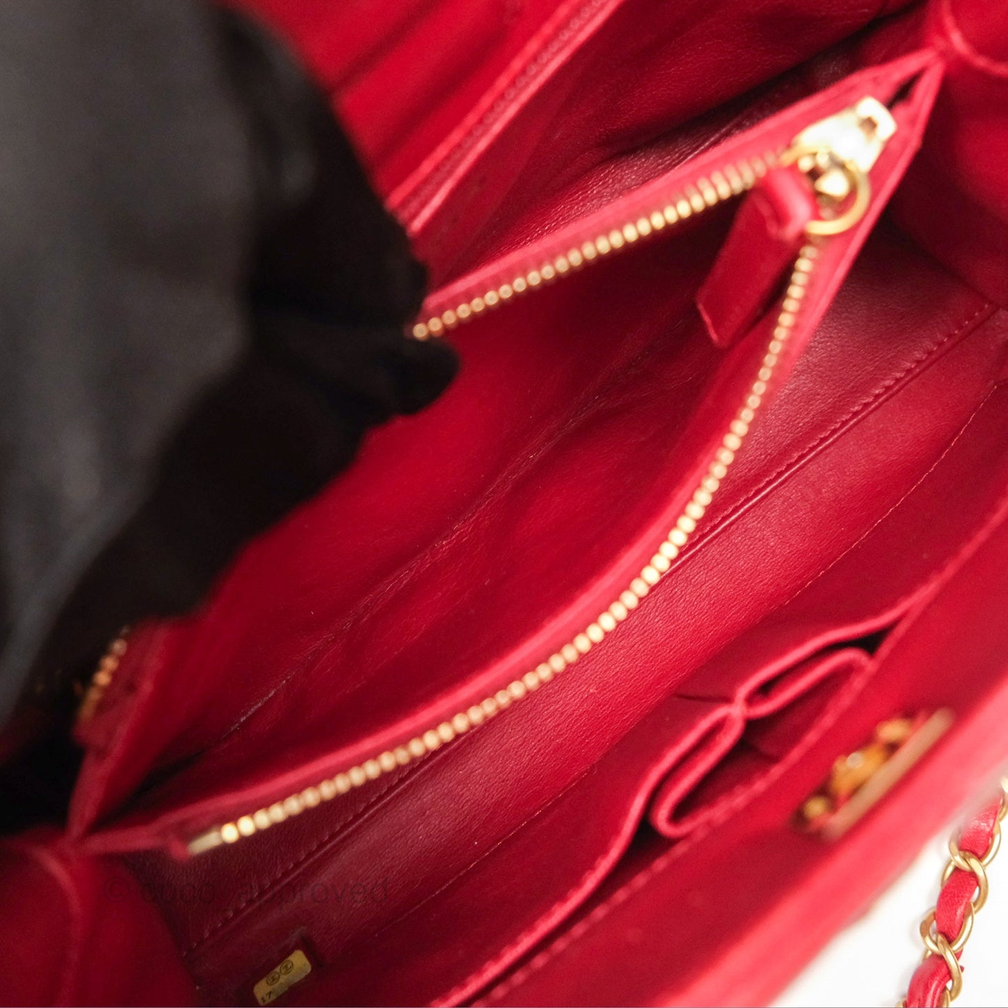 Chanel Tote Bag Red Lambskin Aged Gold Hardware