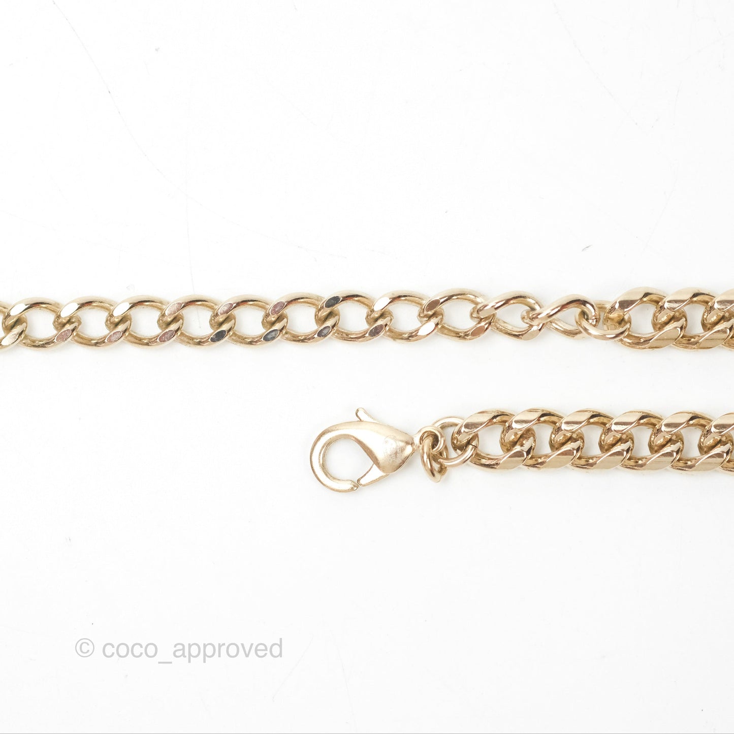 Chanel No5 Perfume Bottle Crystal Pearl Chain Choker Necklace Gold Tone 22S
