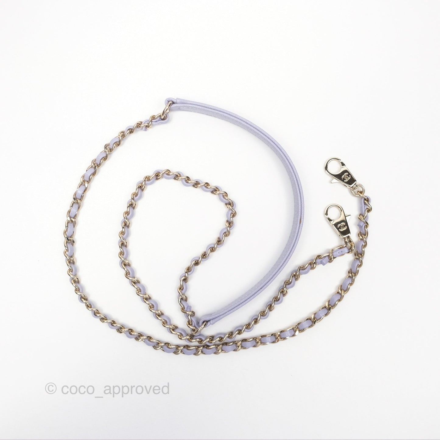 Chanel Mini Coco Handle Lilac Caviar Gold Hardware