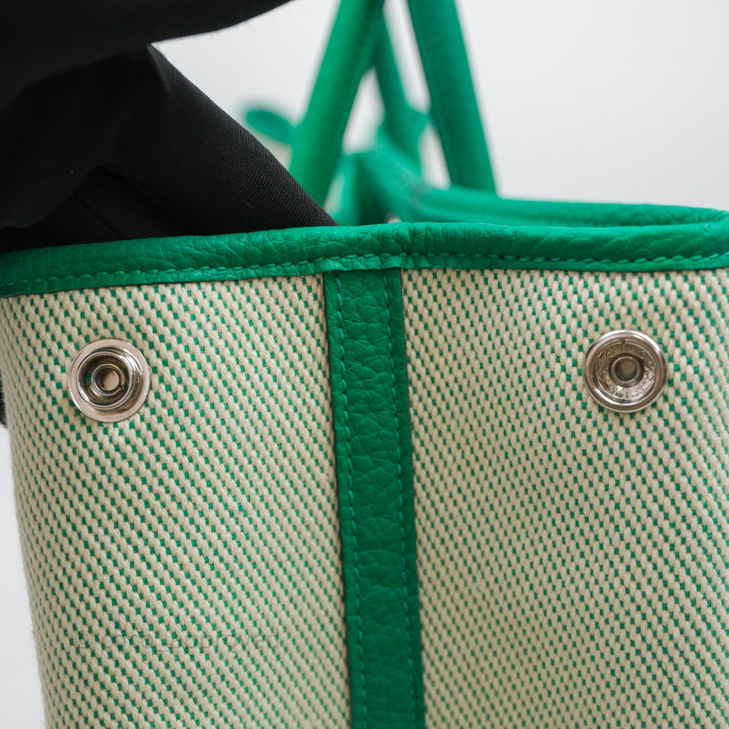 Hermès Garden Party 36 Canvas Ecru-Menthe / Menthe