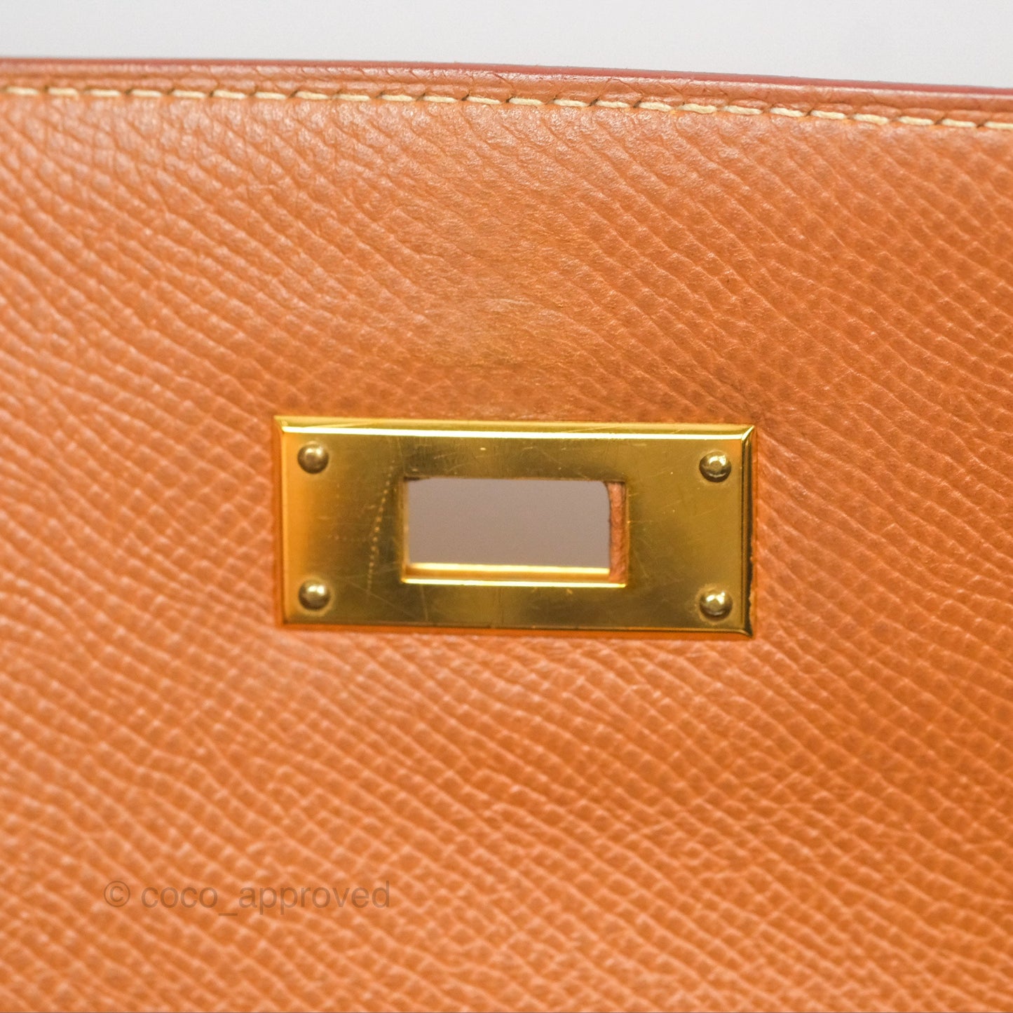 Hermès Kelly 32 Sellier Gold Epsom Gold Hardware