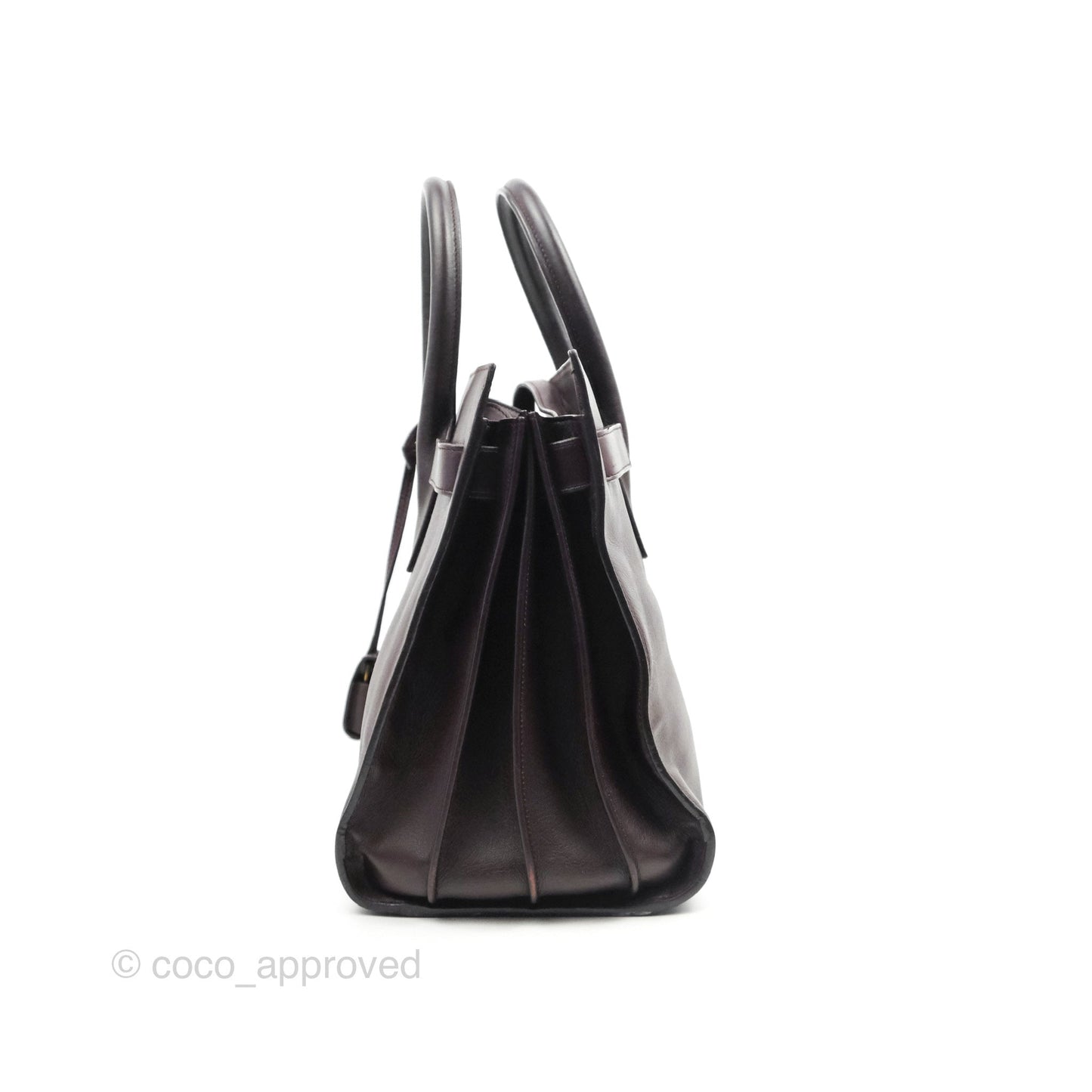 Saint Laurent Classic Sac De Jour Small Burgundy Smooth Calfskin Gold Hardware