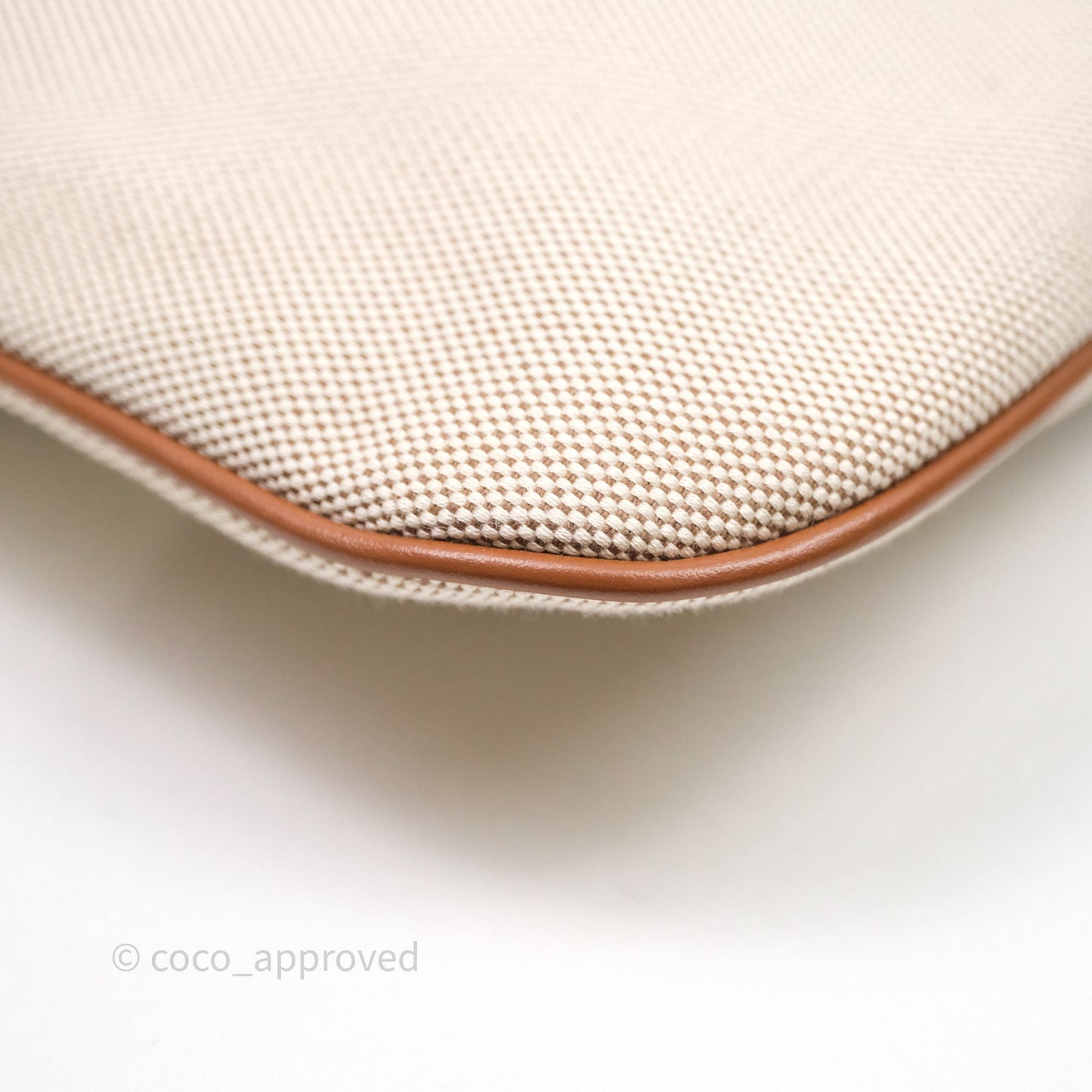 Miu Miu Ivy Tote Bag Canvas Beige/Brandy