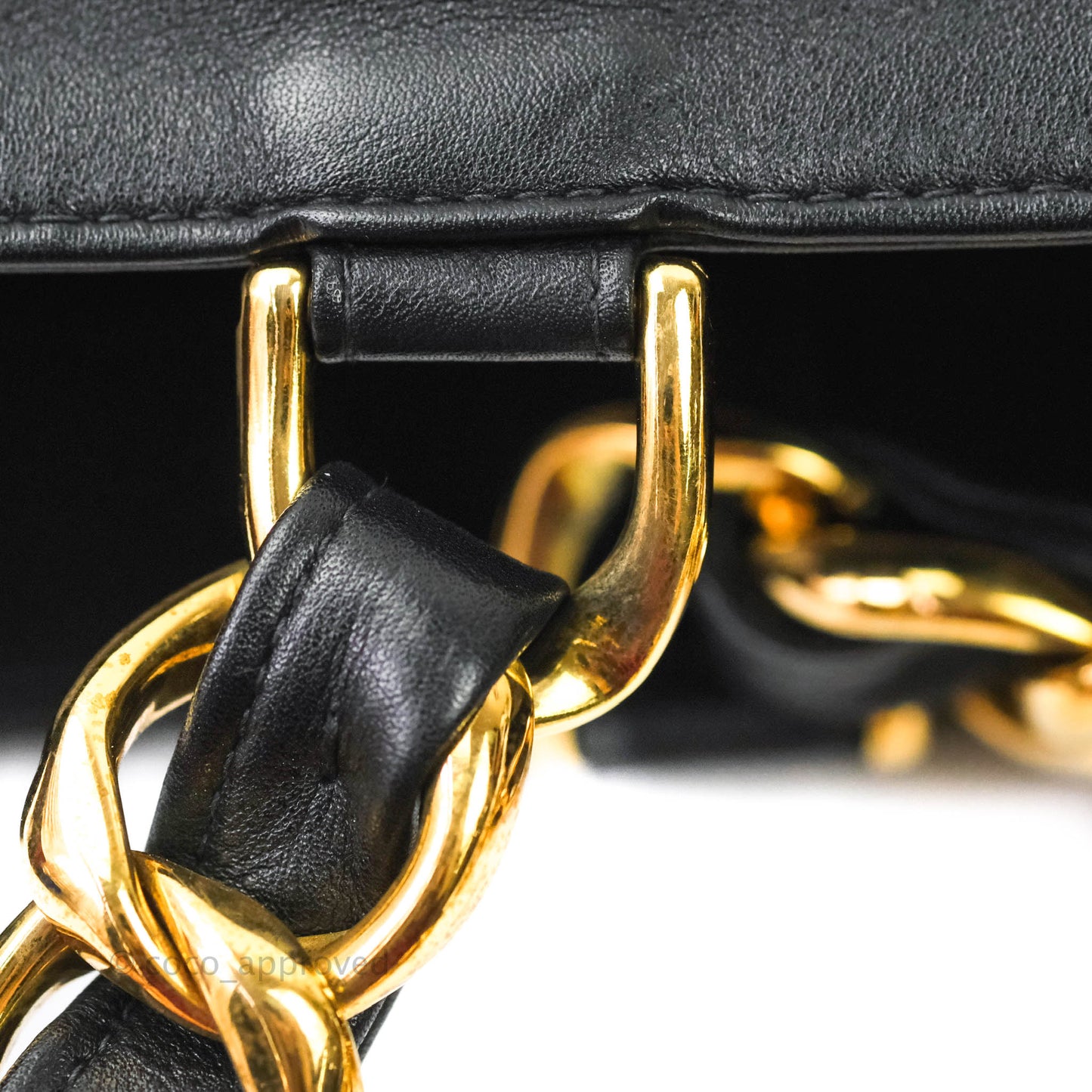 Chanel Vintage CC Chunky Chain Calfskin XL Tote 24K Gold Hardware
