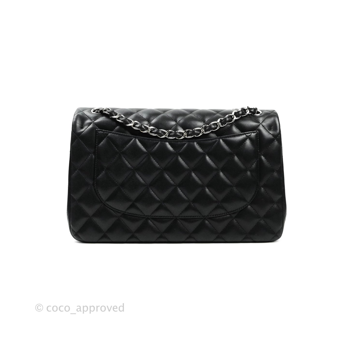 Chanel Jumbo Double Flap Black Lambskin Silver Hardware⁣⁣