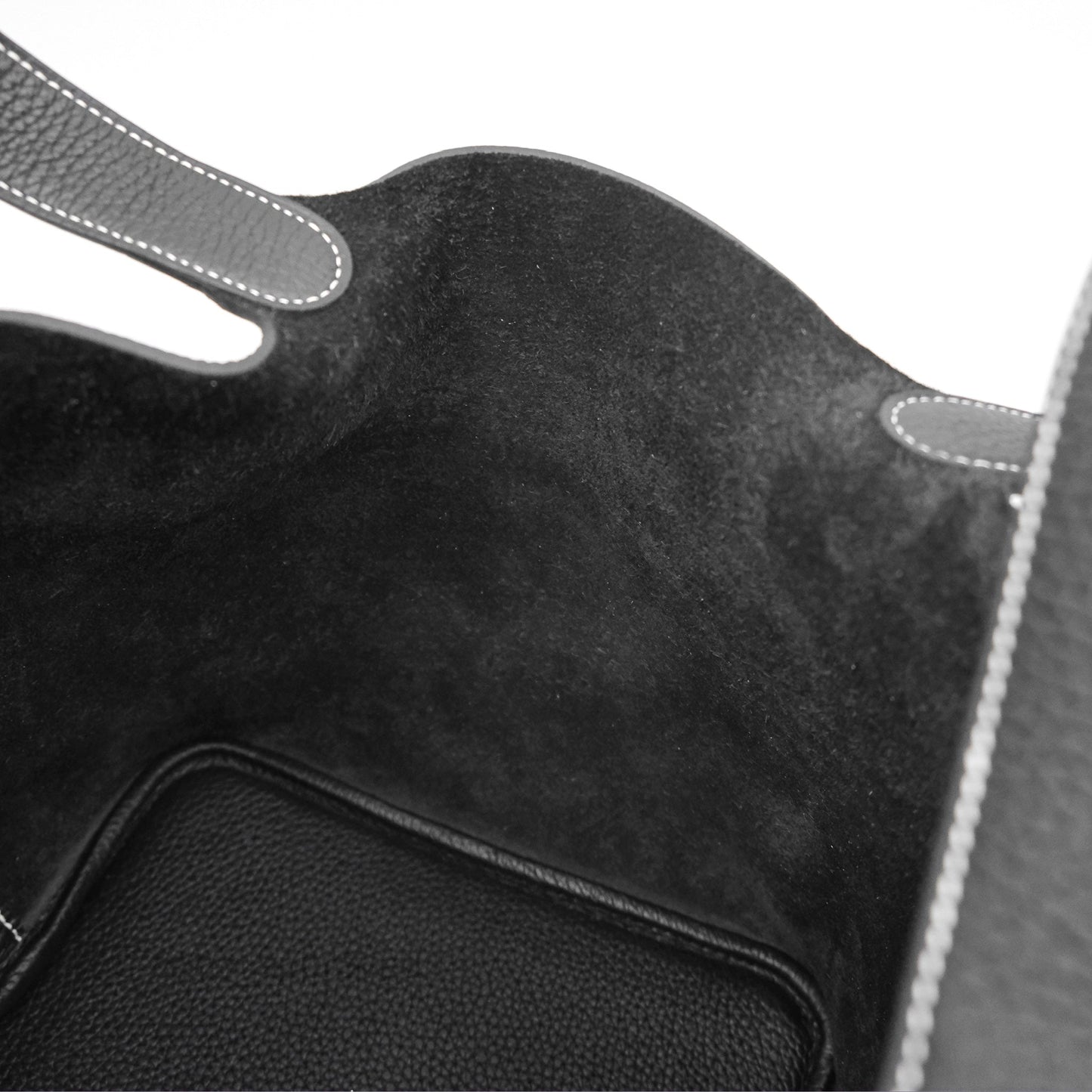Hermès Picotin 22 Stitch Black Clemence Palladium Hardware
