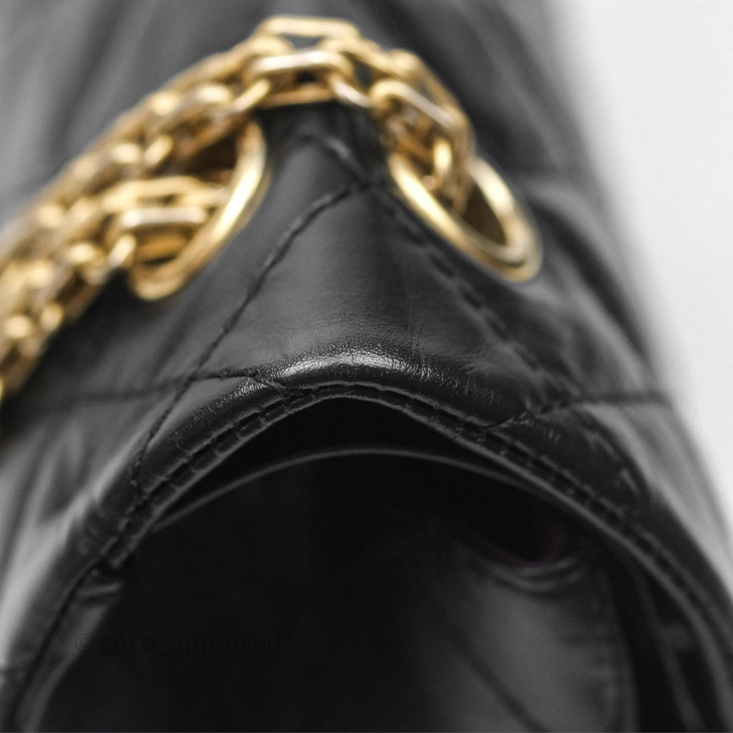 Chanel Quilted Reissue 226 Aged Calfskin Black Gold Hardware