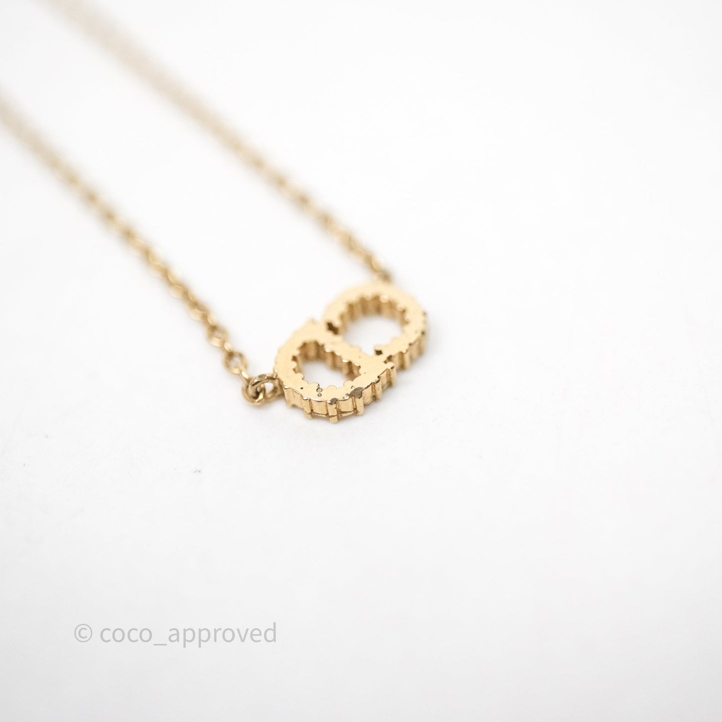Christian Dior Petit CD Necklace Gold Tone