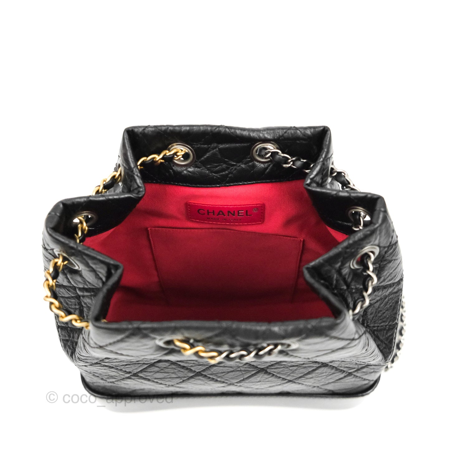 Chanel Small Gabrielle Backpack Black Aged Calfskin