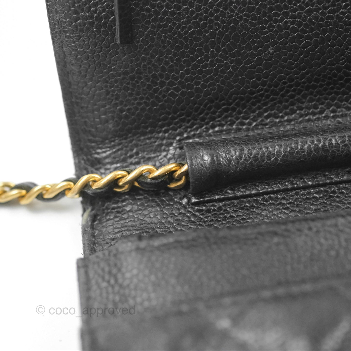 Chanel Boy Wallet on Chain WOC Black Caviar Gold Hardware