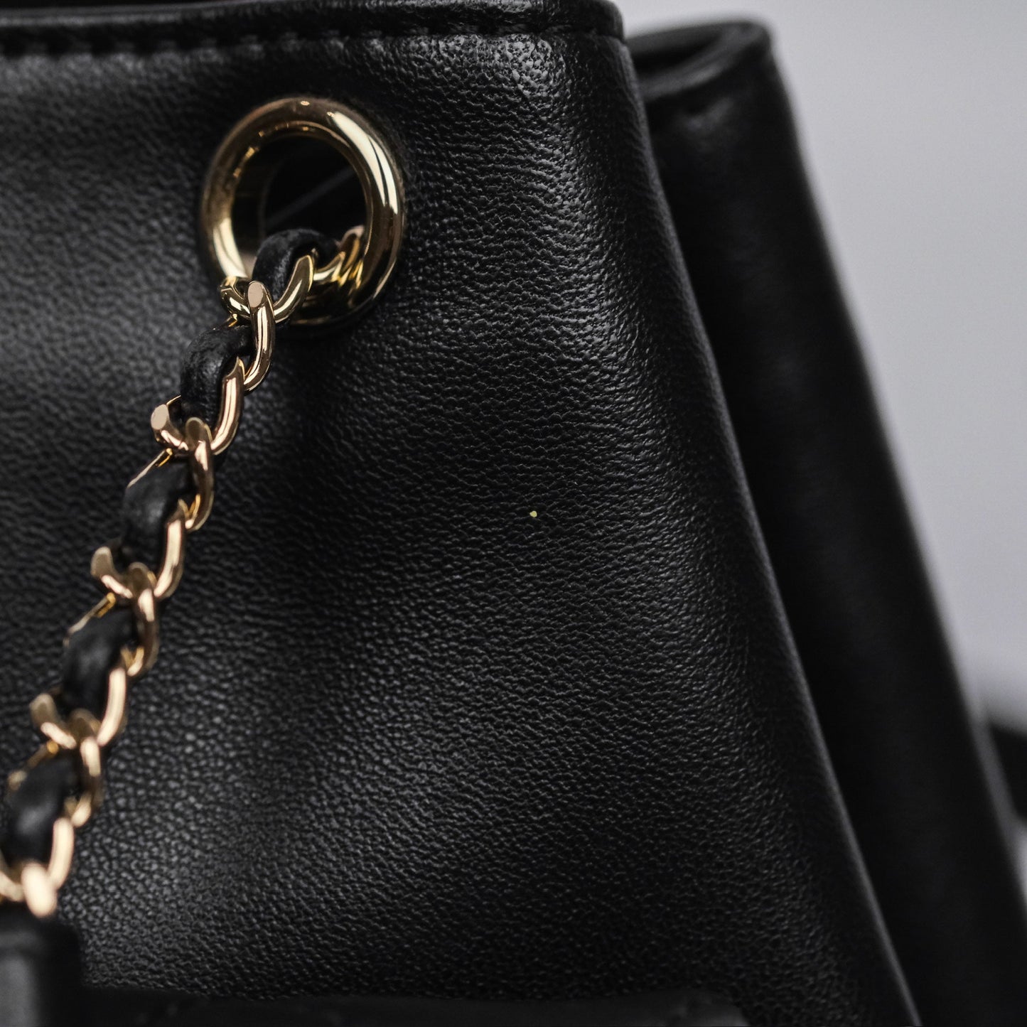 Chanel Small Duma Drawstring Backpack Black Lambskin Gold Hardware