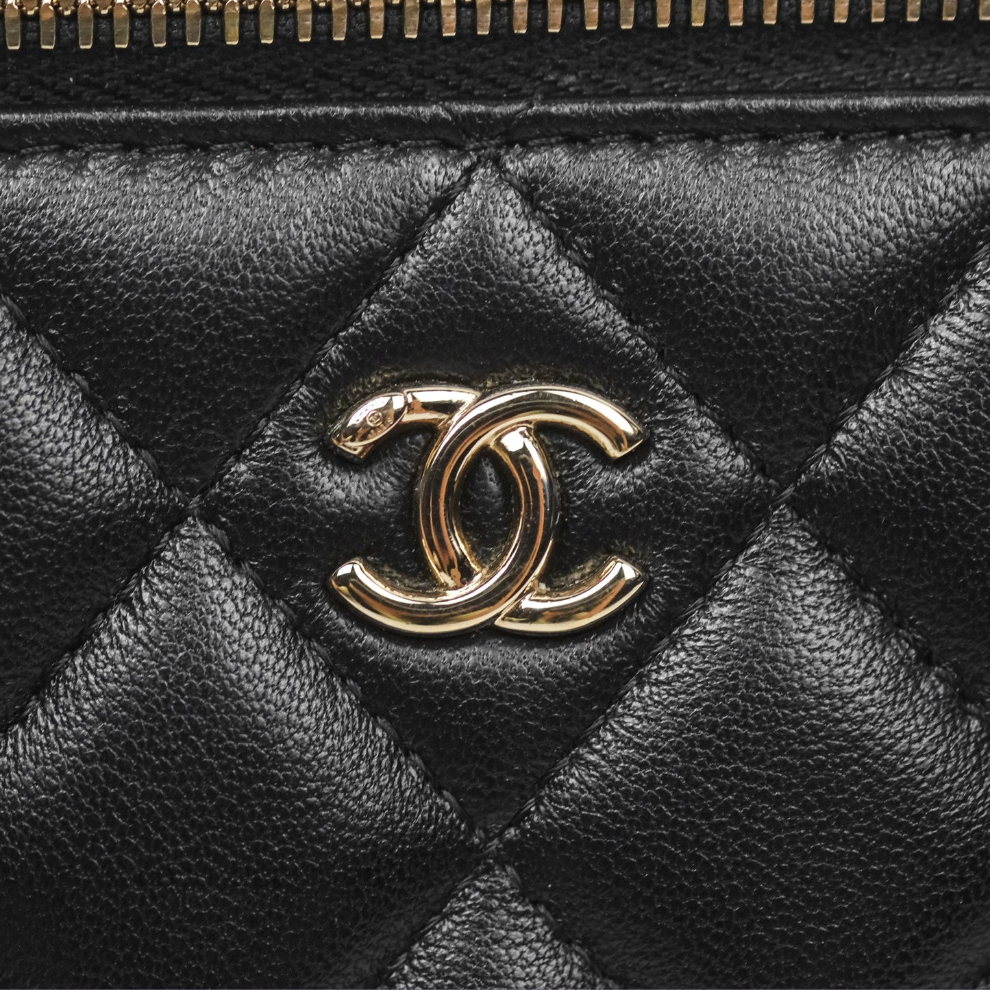 Chanel Ball Crush Vanity with Chain Black Lambskin Gold Hardware