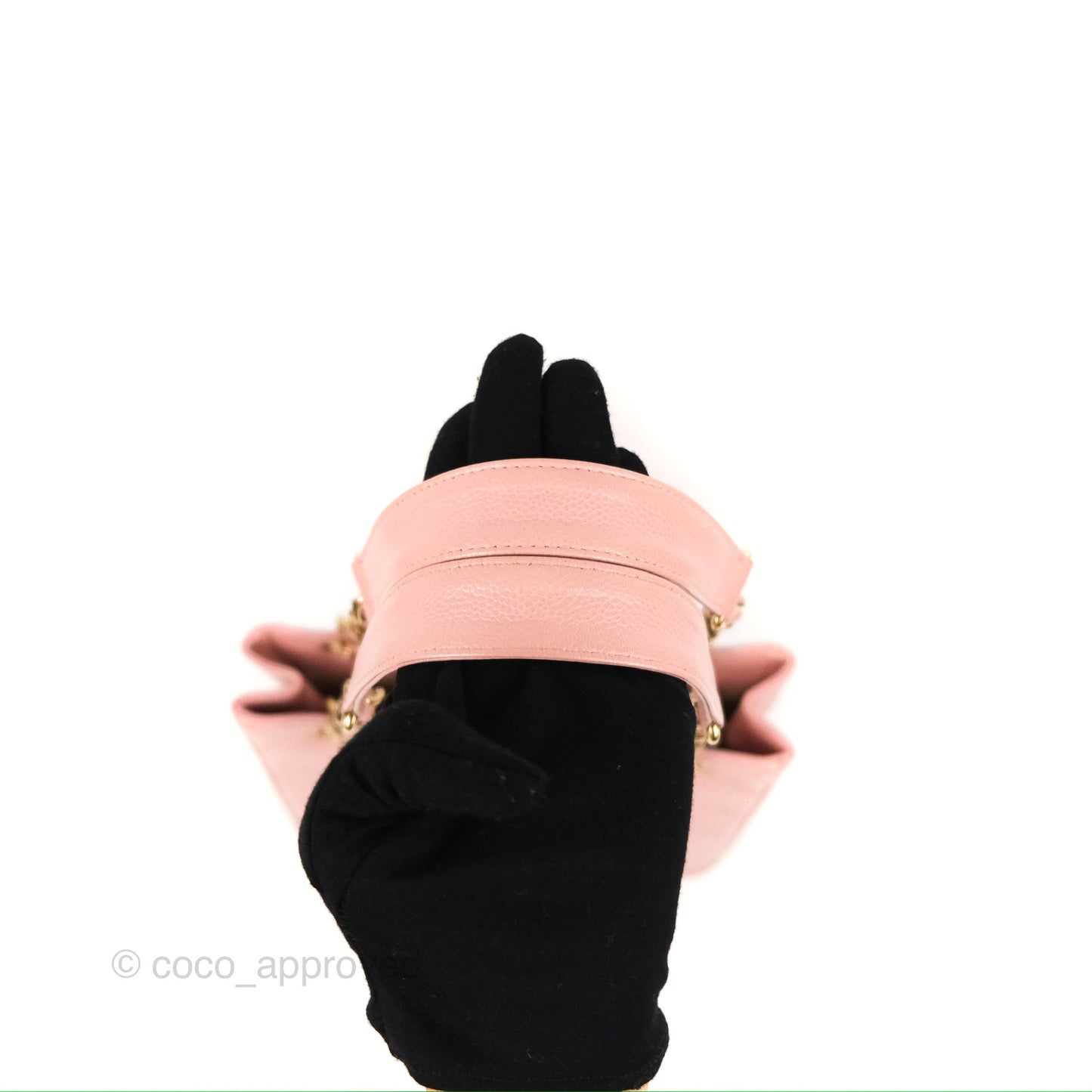 Chanel Quilted Petit Shopping Tote PST Sakura Pink Caviar Gold Hardware
