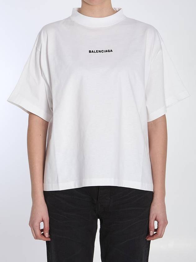 Luxury Balenciaga Cropped Logo T-Shirt