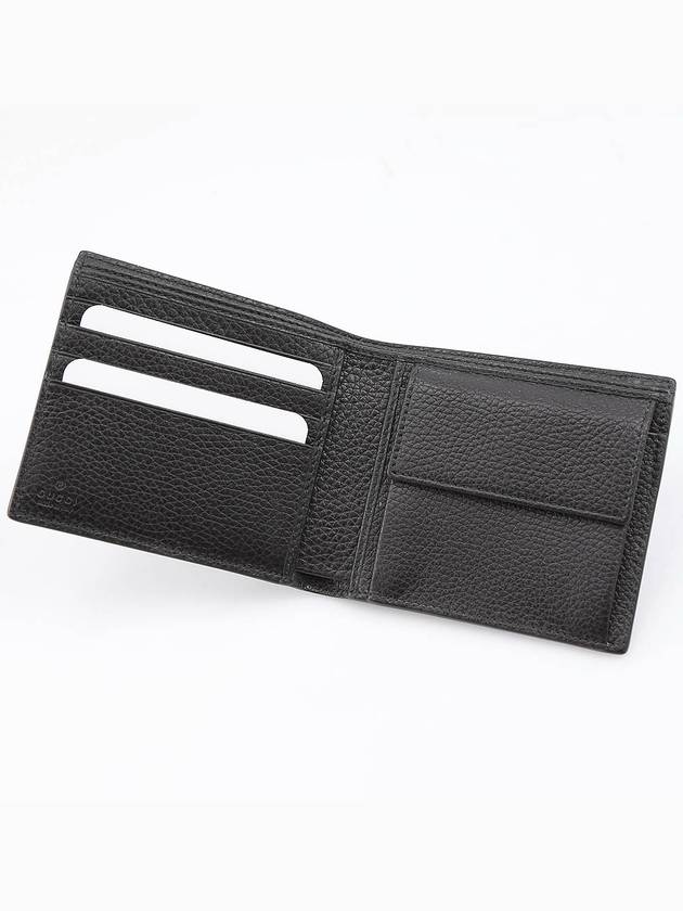 Luxury Gucci Trending 2025 GG Metal Logo Half Wallet Black