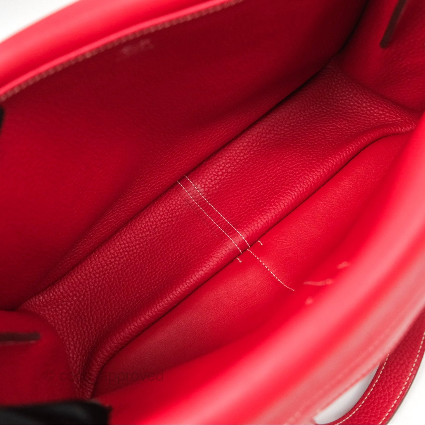 Hermès Halzan 31 Rouge Casque Clemence Palladium Hardware