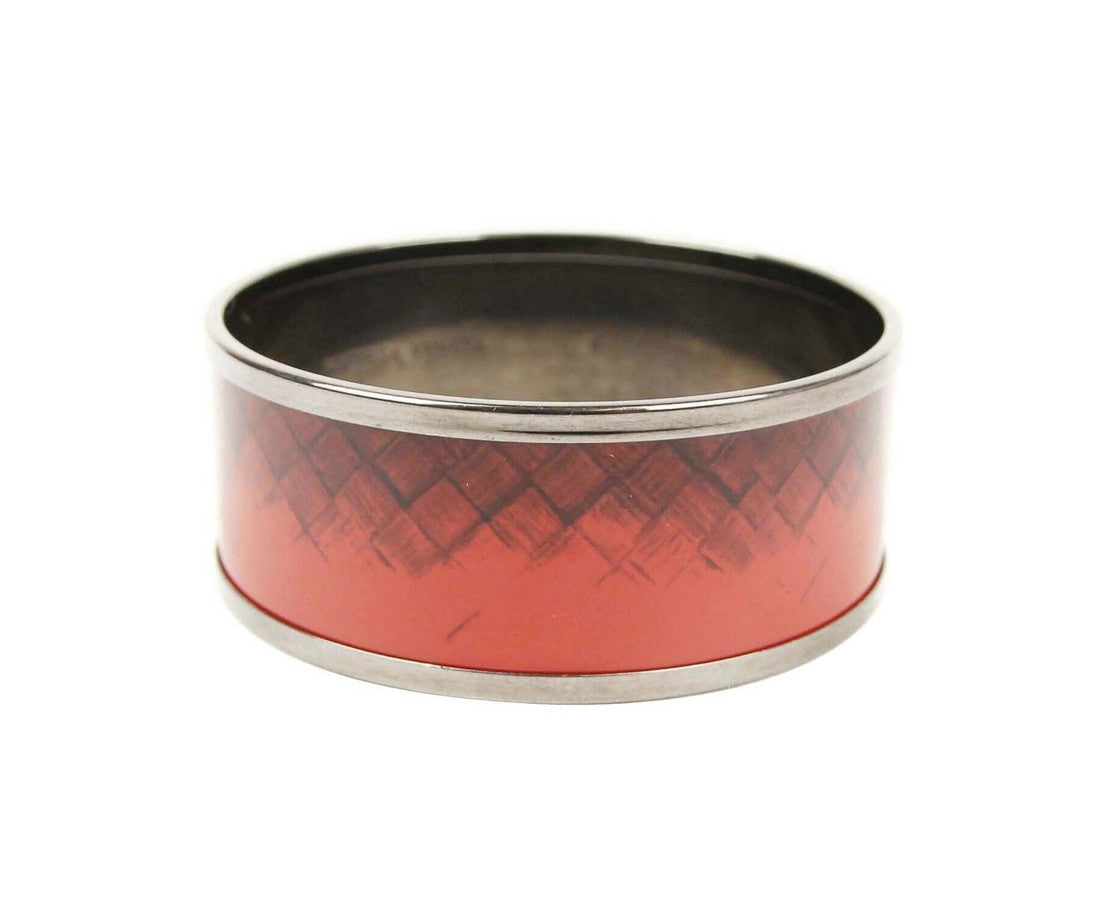 Luxury Bottega Veneta Women' Enamel Metal Woven Print Bracelet