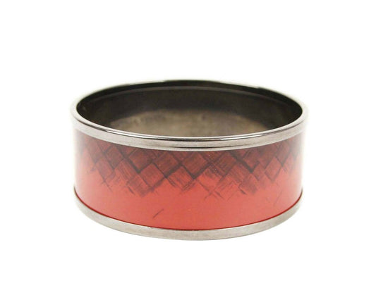 Luxury Bottega Veneta Women' Enamel Metal Woven Print Bracelet