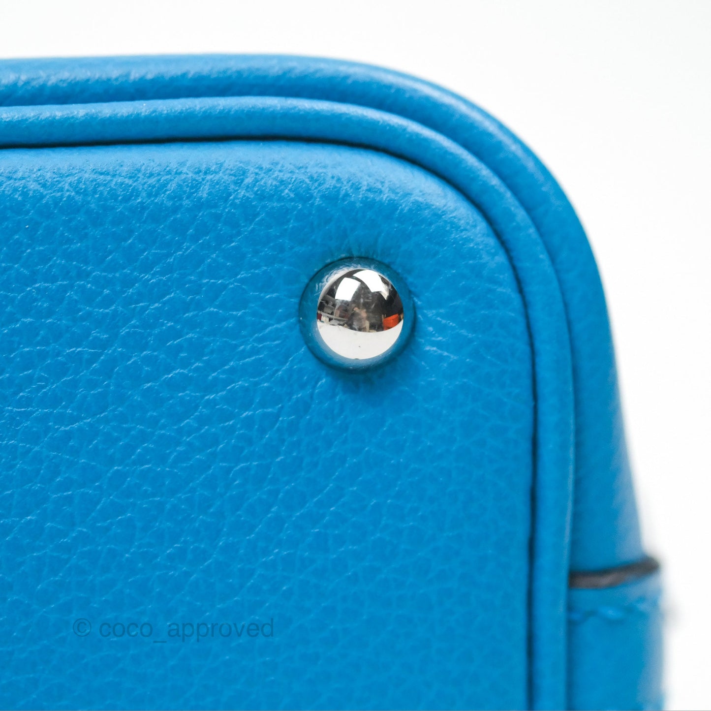 Hermès Bolide Mini 1923 Bleu Frida Evercolor Palladium Hardware