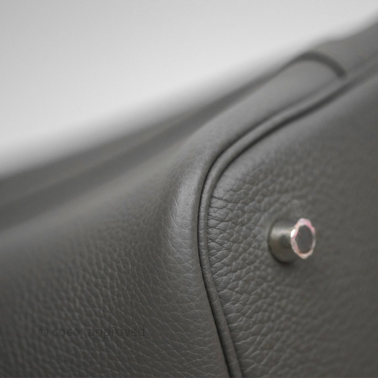 Hermès Picotin 22 Gris Meyer Taurillon Maurice Palladium Hardware