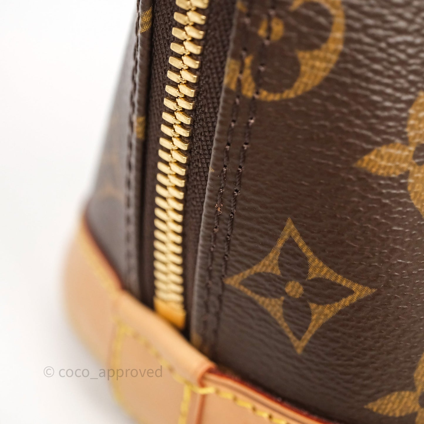Louis Vuitton Monogram Alma BB Bag Gold Hardware
