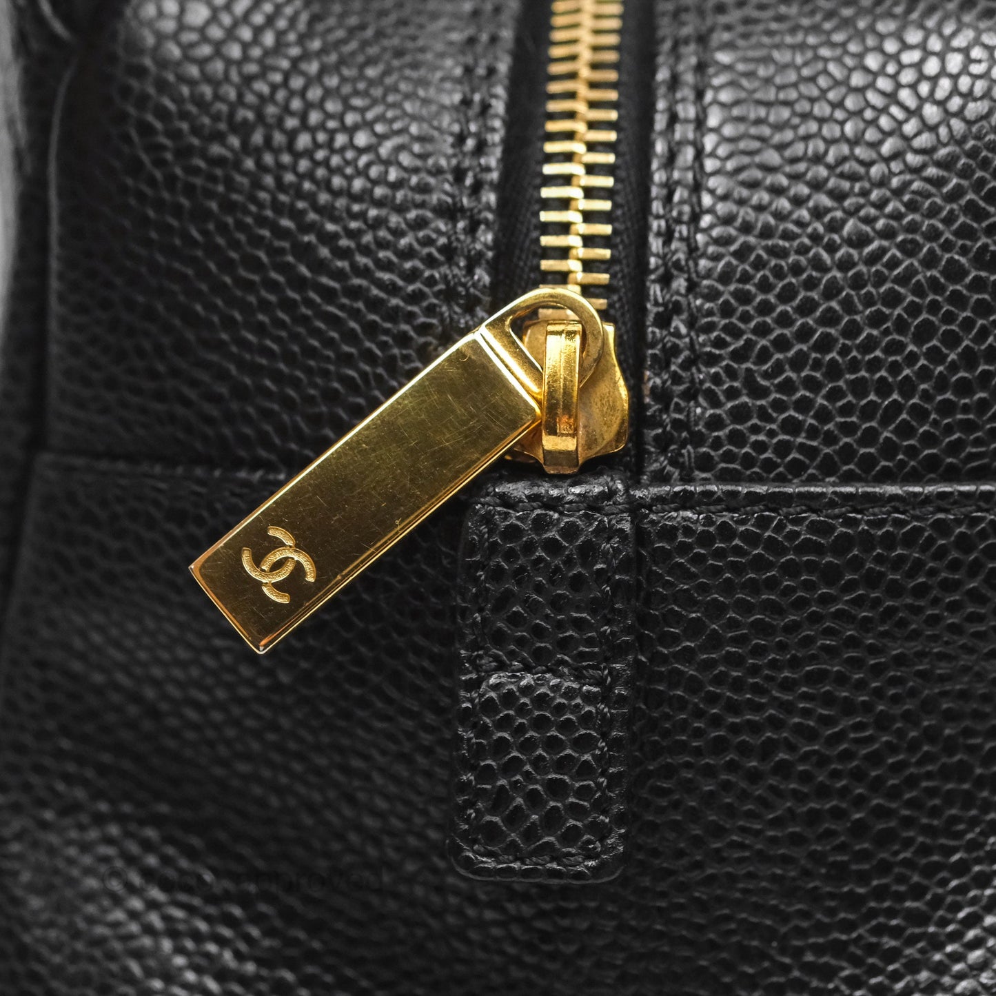 Chanel PTT Petite Timeless Shopping Tote Bag Black Caviar Gold Hardware