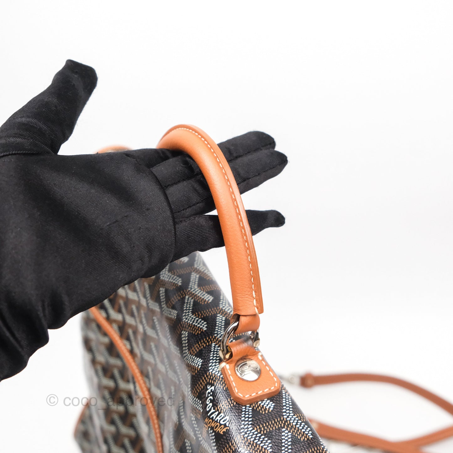 Goyard Saint Léger Backpack Black/ Tan
