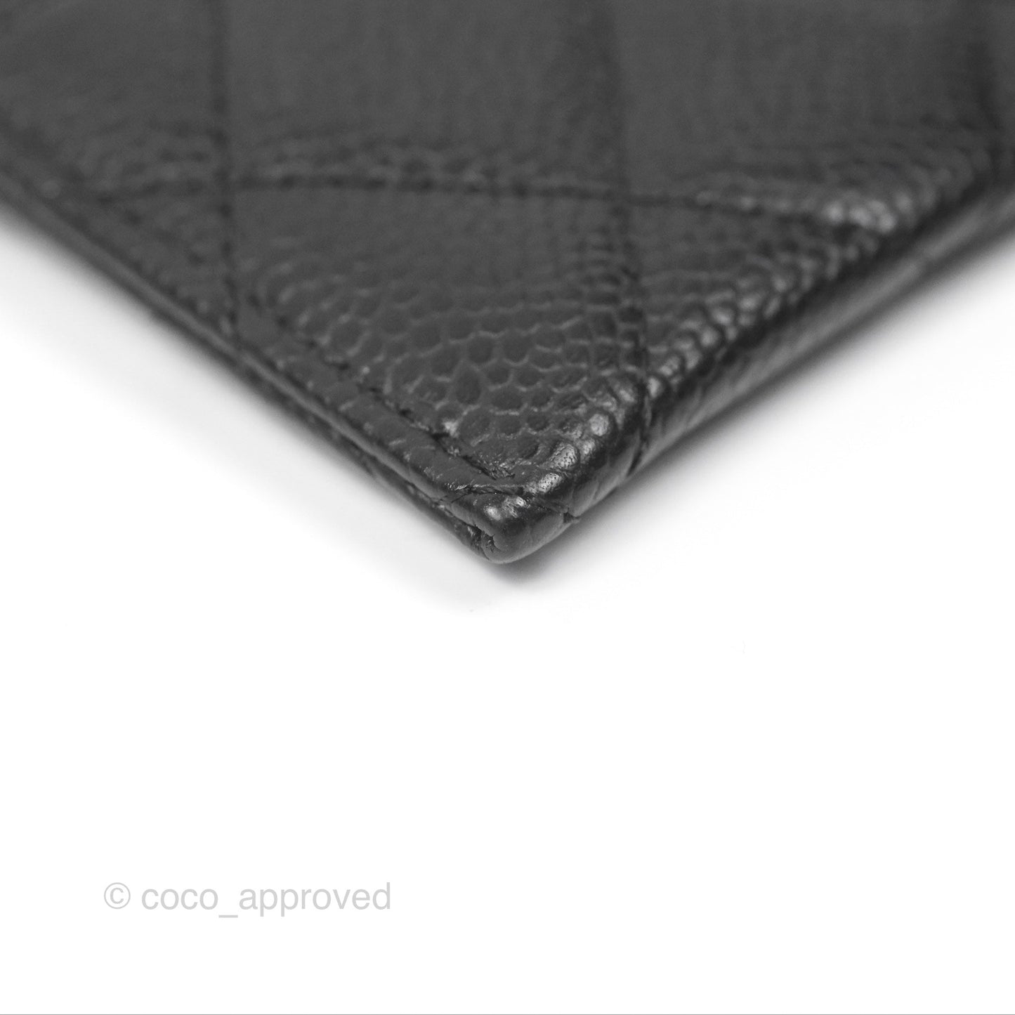 Chanel Classic Black Flat Card Holder Caviar Gold Hardware