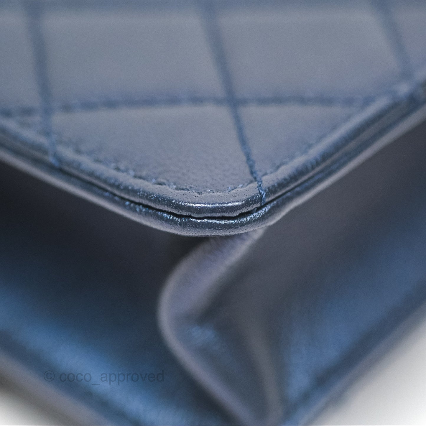Chanel Small Quilted Chic Pearls Flap Iridescent Navy Goatskin Aged Gold Hardware