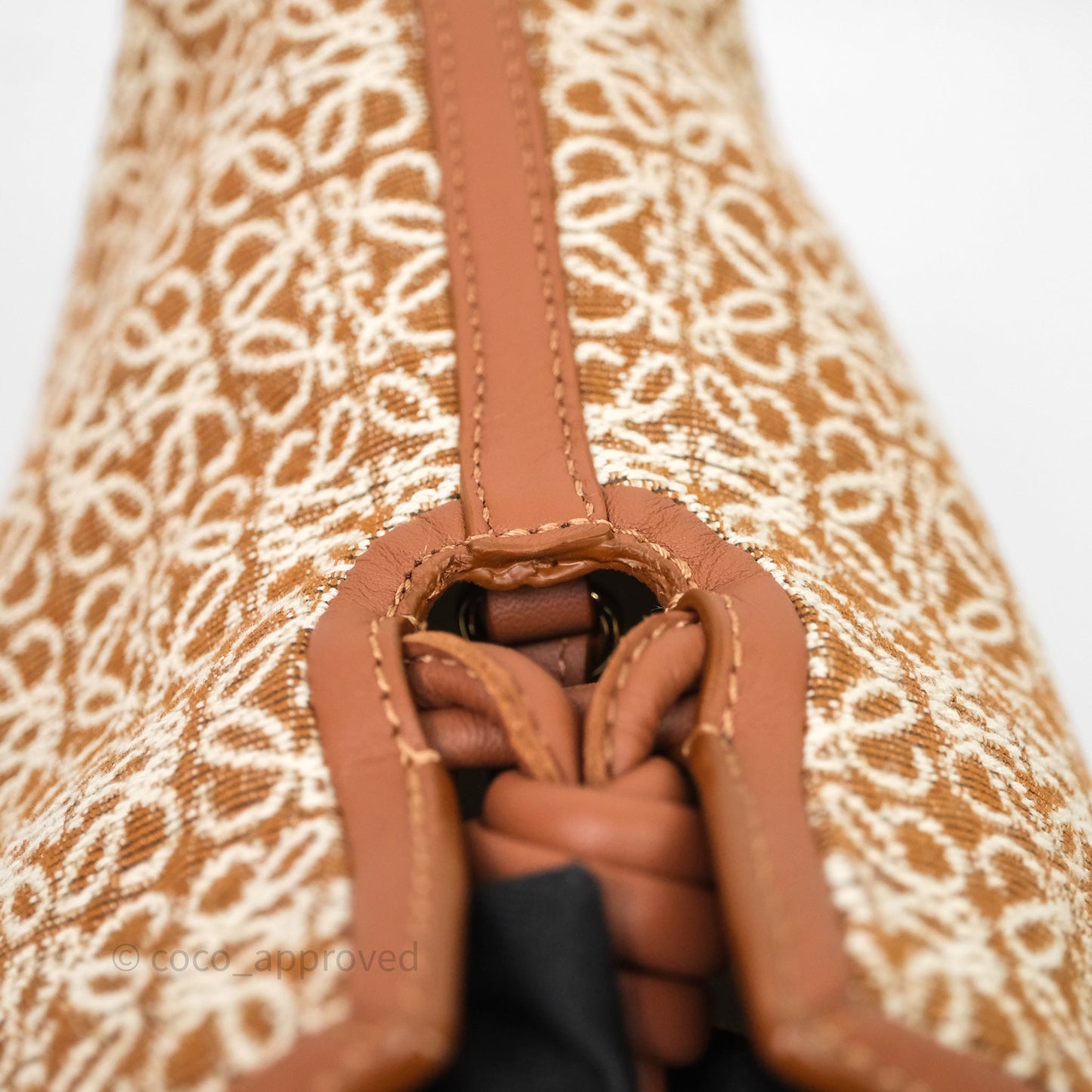 Loewe Jacquard Anagram Flamenco Knot Clutch Mini Bag Gold Hardware