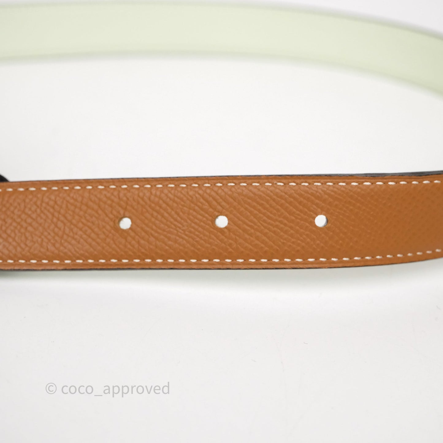 Hermès H Belt Buckle & Reversible Strap Gold/ Vert Fizz Gold Hardware