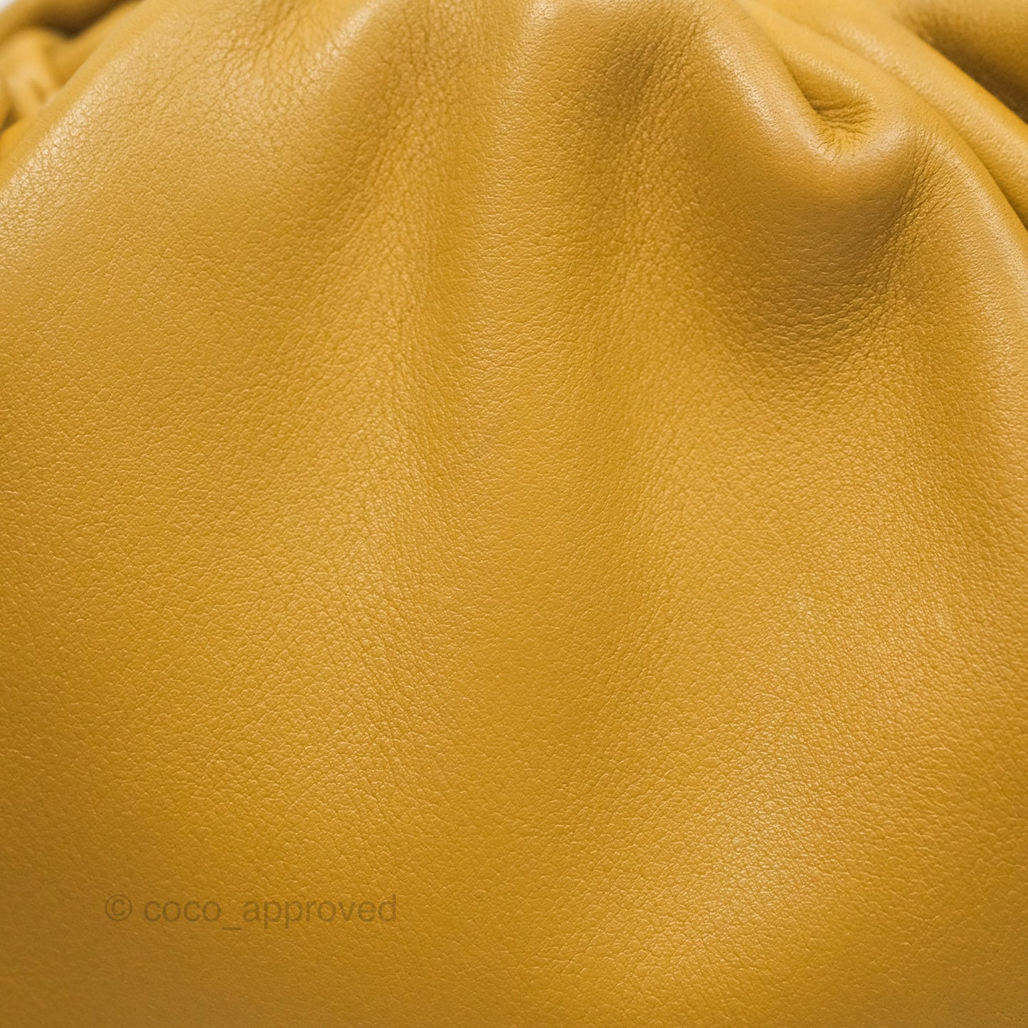 Bottega Veneta The Mini Pouch Mustard Calfskin