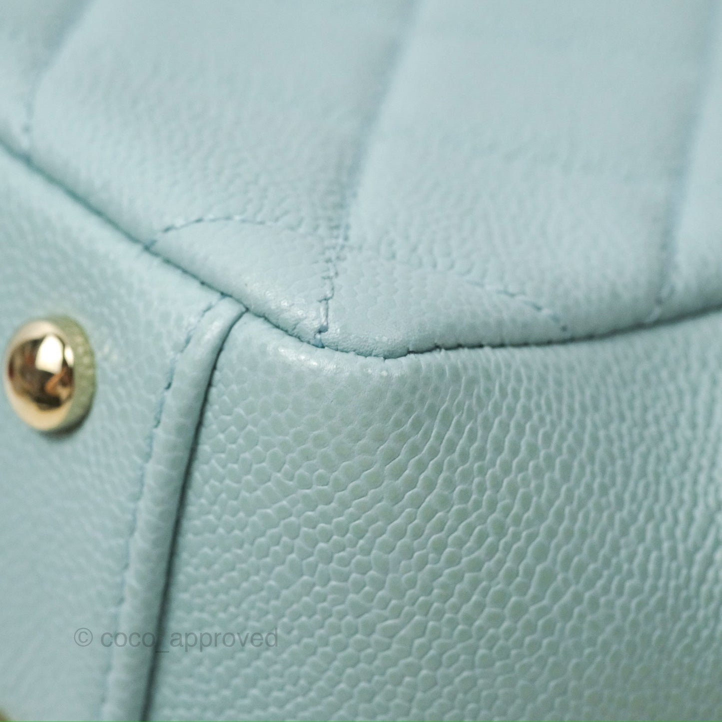 Chanel Quilted Small Business Affinity Flap Blue Caviar Gold Hardware