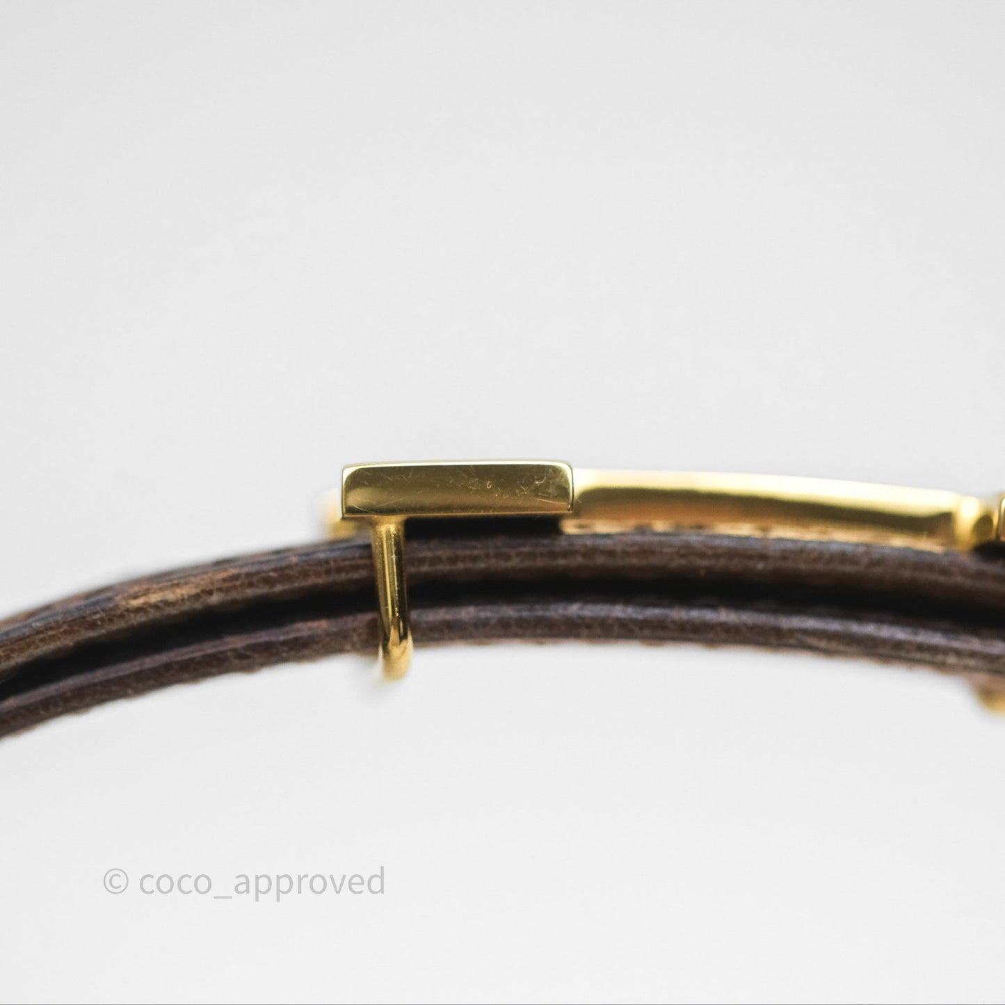 Hermès H Belt Buckle Ostrich Leather Brown Size 80